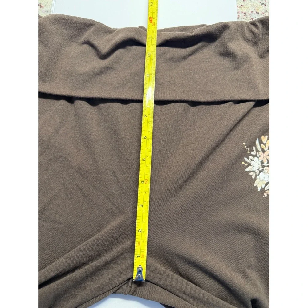 Disney Winnie the Pooh Lounge Pants XL Brown Wide Leg Yoga Cottagecore
